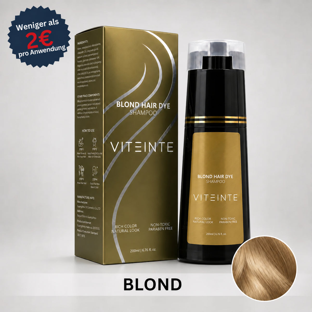 VITEINTE Sofort-Farbshampoo Blond #Farbe_Blond